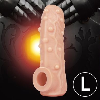 Насадка на член з отвором для мошонки Kokos Nude Sleeve NS 002, розмір L зображення