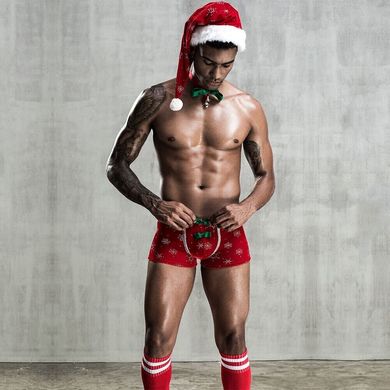 Новогодний мужской эротический костюм JSY "Любимый Санта", размер S/M картинка
