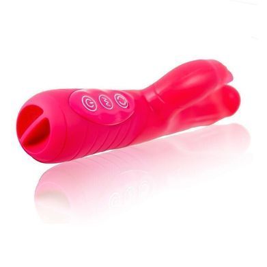 Вібратор - кролік Dorcel Baby Rabbit Pink (MD0555) з голівкою і кульками, які обертаються зображення