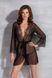 Пеньюар із ажурним декором Passion AMBERLY PEIGNOIR black, розмір L/XL картинка 5