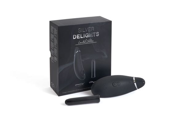 Премиальный подарочный набор Silver Delights Collection: Womanizer Premium и We-Vibe Tango картинка