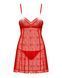 Еротична сорочка + трусики Obsessive Claussica Red, розмір XS/S картинка 3