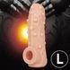 Насадка на член з отвором для мошонки Kokos Nude Sleeve NS 002, розмір L картинка 2