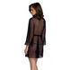 Пеньюар із ажурним декором Passion AMBERLY PEIGNOIR black, розмір L/XL картинка 2