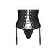 Пояс-корсет из экокожи со шнуровкой + стринги Passion Celine Set black, размер L/XL картинка 3