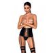 Пояс-корсет із екошкіри зі шнурівкою + стрінги Passion Celine Set black, розмір L/XL картинка 1