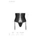 Пояс-корсет из экокожи со шнуровкой + стринги Passion Celine Set black, размер L/XL картинка 5