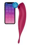 Фото Смарт-вібратор для клітора із вакуумною стимуляцією Satisfyer Twirling Pro+ Dark red (діаметр 4,7 см)