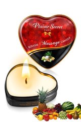 Масажна свічка сердечко Plaisirs Secrets Exotic Fruits Екзотичні фрукти (35 мл) зображення