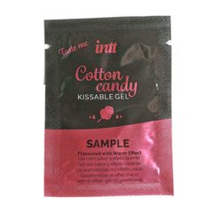 Пробник масажного гелю для інтимних зон зігріваючого Intt Cotton Candy, солодка вата (2 мл) зображення