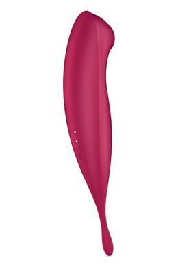 Смарт-вібратор для клітора із вакуумною стимуляцією Satisfyer Twirling Pro+ Dark red (діаметр 4,7 см) зображення