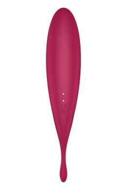 Смарт-вібратор для клітора із вакуумною стимуляцією Satisfyer Twirling Pro+ Dark red (діаметр 4,7 см) зображення