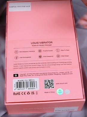 Вакуумний кліторальний стимулятор + віброяйце у кейсі Otouch Louis Vibrate Pink (діаметр 2,8 см) зображення