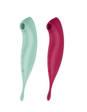 Смарт-вібратор для клітора із вакуумною стимуляцією Satisfyer Twirling Pro+ Dark red (діаметр 4,7 см) зображення