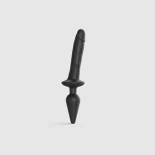 Анальна пробка з дилдо Strap-On-Me SWITCH PLUG-IN REALISTIC DILDO BLACK, розмір L зображення