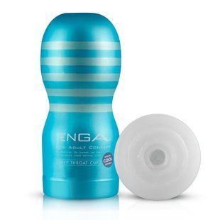 Мастурбатор с охлаждающей смазкой Tenga Deep Throat Cup Cool Edition (глубокая глотка) картинка