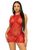 Ажурна міні-сукня зі стразами Leg Avenue Rhinestone halter mini dress OS Red зображення