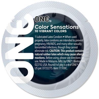 Презерватив со смазкой ONE Color Sensations ONE is the corner pocket Black (1 шт) картинка