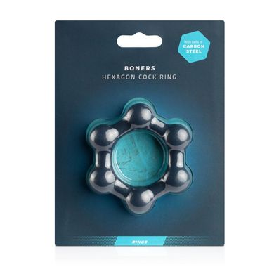 Ерекційне кільце з кульками Boners Hexagon Cock Ring зображення
