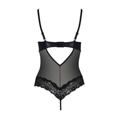 Сексуальне боді з відкритими грудьми Passion Exclusive NORTH BODY black, розмір L/XL зображення