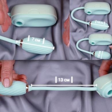 Вакуумний кліторальний стимулятор + віброяйце у кейсі Otouch Louis Vibrate Pink (діаметр 2,8 см) зображення