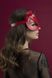 Шкіряна маска кішечки Feral Feelings Catwoman Mask, червона картинка 3