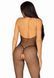 Бодистокинг с открытой грудью и доступом Leg Avenue Fishnet Halter Bodystocking Black O/S картинка 2