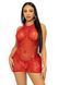 Ажурна міні-сукня зі стразами Leg Avenue Rhinestone halter mini dress OS Red зображення