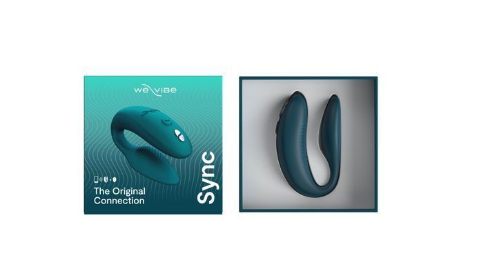 Смарт-вібратор для пар з пультом ДК We-Vibe SYNC 2 Green Velvet (ширина 3,3 см) зображення
