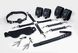 Набір для БДСМ 7в1: наручники, поножі, конектор, маска, паддл, кляп, затискачі Feral Feelings BDSM Kit 7 Black, чорний  картинка 1