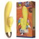 Вібратор-кролик з підігрівом і язичком для клітора Leten Wonderful Yellow, жовтий картинка 2