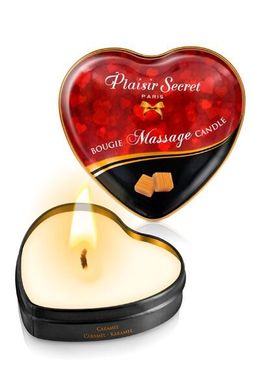 Массажная свеча сердечко Plaisirs Secrets Caramel Карамель (35 мл) картинка