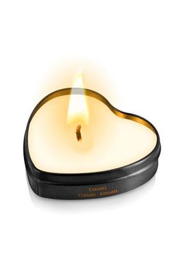 Масажна свічка сердечко Plaisirs Secrets Caramel Карамель (35 мл) зображення