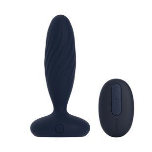 Смарт анальна пробка з вібрацією та пультом ДК Svakom Jordan Navy Blue (діаметр 3,2 см) зображення