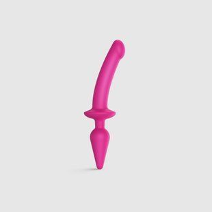 Анальна пробка з дилдо Strap-On-Me SWITCH PLUG-IN SEMI-REALISTIC DILDO FUCHSIA, розмір L зображення