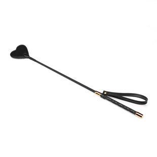 Ляскалка у формі серця Liebe Seele Black Organosilicon Riding Crop зображення