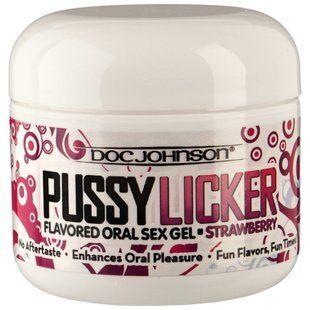 Смачний гель для кунілінгуса з охолоджуючим ефектом Doc Johnson Pussy Licker Strawberry, полуниця (56 мл) зображення