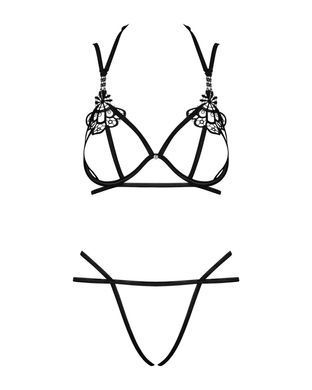 Откровенный комплект белья из ремешков Obsessive Badossa 2-pcs set, размер L/XL картинка
