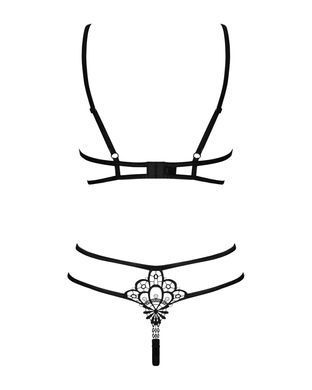 Откровенный комплект белья из ремешков Obsessive Badossa 2-pcs set, размер L/XL картинка