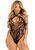 Еротичне боді Leg Avenue Thong teddy with strappy back Black One Size зображення