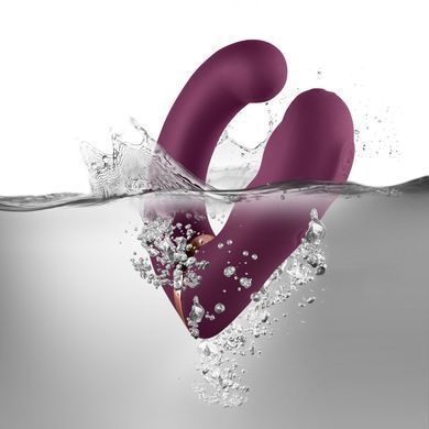 Подвійний вібратор зі змінним положенням ручки Rocks Off Gemini Burgundy (діаметр 2,5 см) зображення