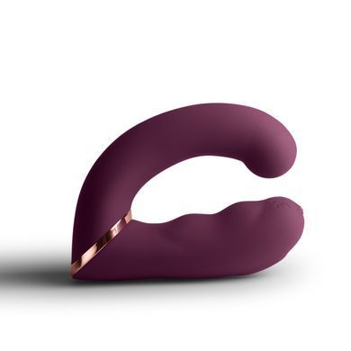 Подвійний вібратор зі змінним положенням ручки Rocks Off Gemini Burgundy (діаметр 2,5 см) зображення