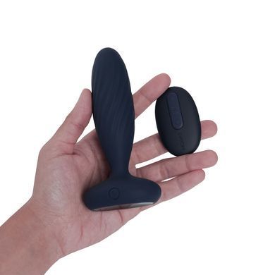 Смарт анальна пробка з вібрацією та пультом ДК Svakom Jordan Navy Blue (діаметр 3,2 см) зображення