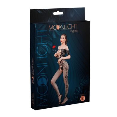 Бодістокінг з доступом та імітацією шнурівки Moonlight Model 10 Black (розмір 36-44) зображення