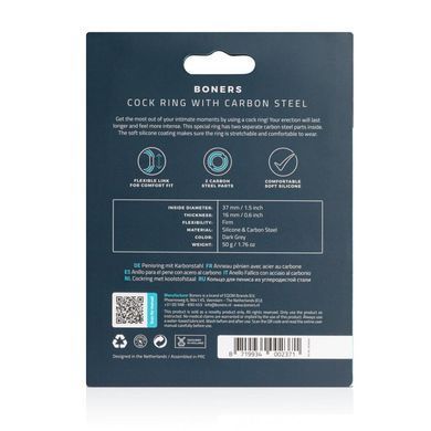 Эрекционное кольцо Boners Cock Ring With Carbon Steel картинка