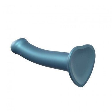 Гнучка насадка для страпона Strap-On-Me Mono Density Dildo Blue M, синя (діаметр 3,3 см) зображення