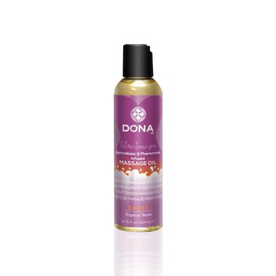 Масажне масло з феромонами DONA Massage Oil SASSY TROPICAL TEASE Тропічні фрукти (110 мл) зображення