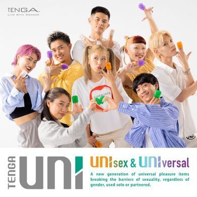 Міні-мастурбатор Tenga UNI Amethyst, аметистовий (з квадратними виступами) зображення