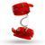 Поножи прозрачные Feral Feelings Ankle Restraints Red Transparent картинка