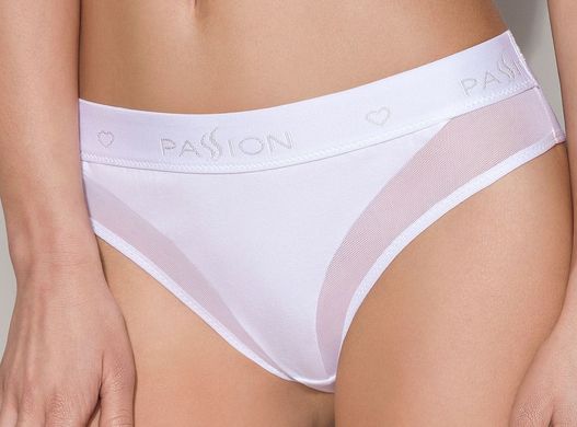 Трусики з прозорою вставкою Passion PS002 PANTIES white, розмір L зображення